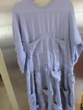 joey bisque playwear art to wear blue dress original